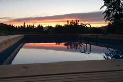 zwembad zonsondergang